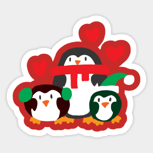 Winter Penguins Sticker